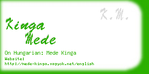 kinga mede business card